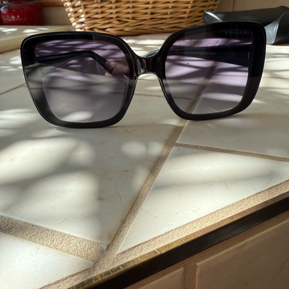 Tahari Dark Tinted Square Sunglasses